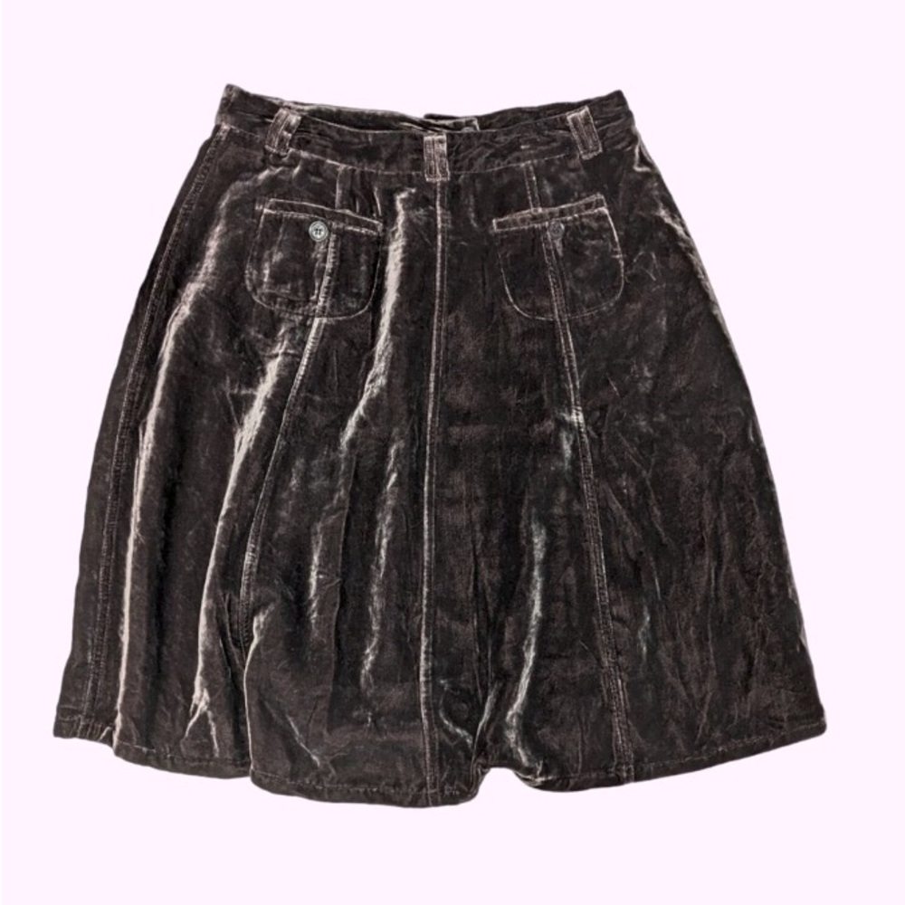 NWOT Sundance velvet brown skirt
